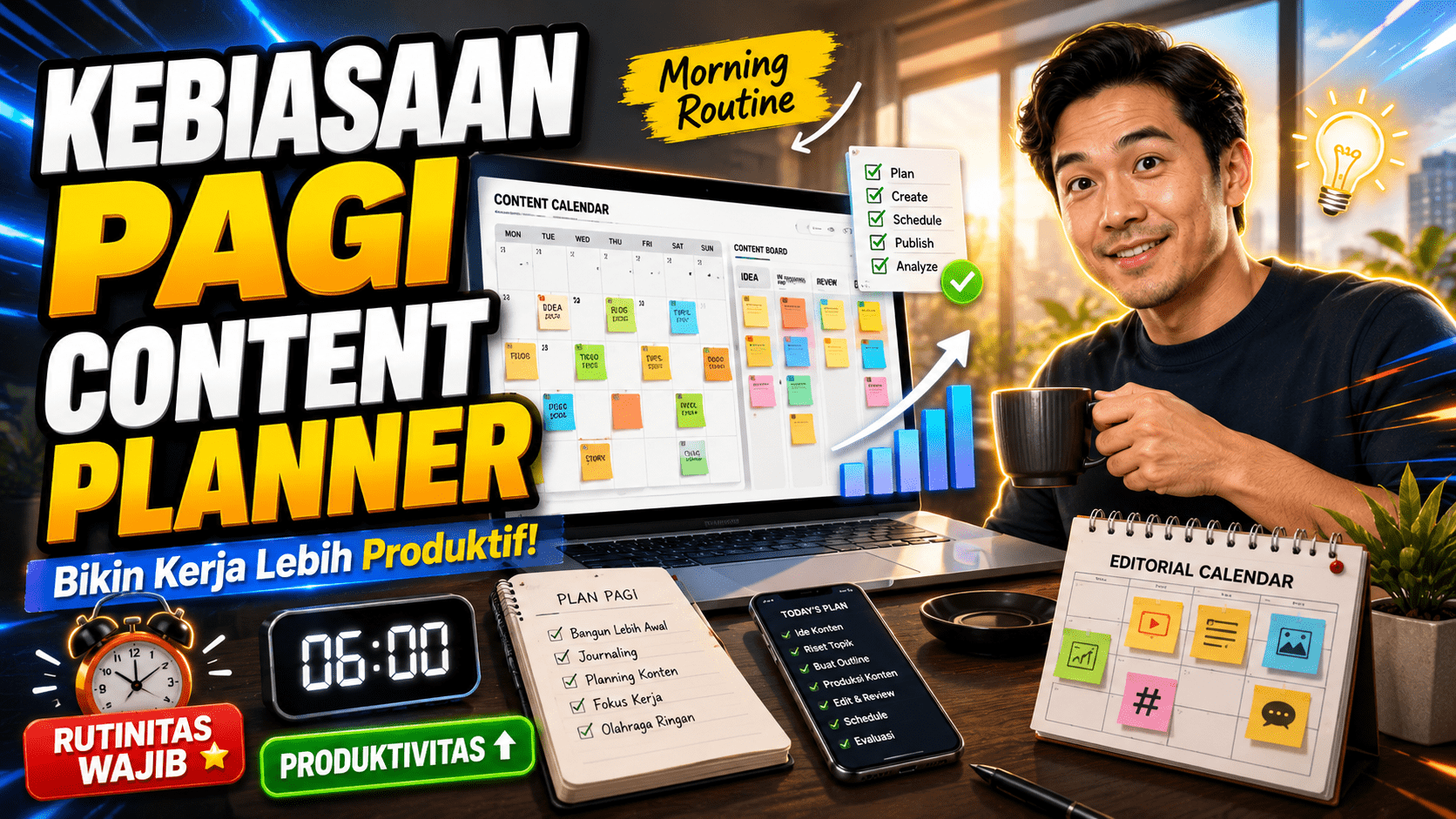 Cara Membangun Kebiasaan Pagi sebagai Content Planner