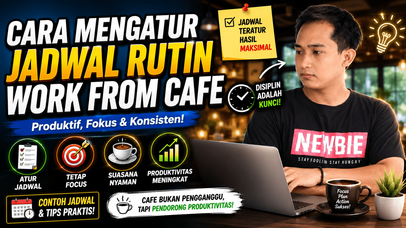 Cara mengatur jadwal rutin work from cafe