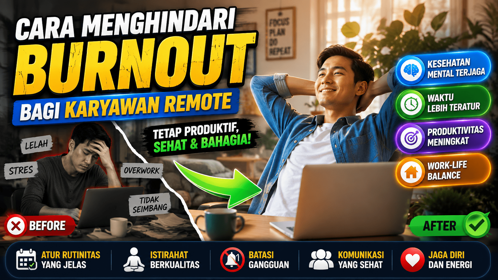 Cara Menghindari Burnout bagi Karyawan Remote